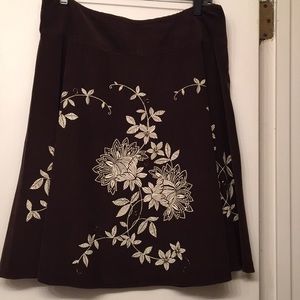 Talbots Petites Corduroy Beaded Skirt 14P